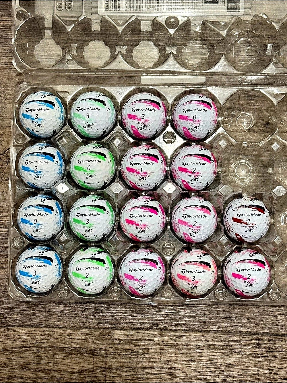 18 TaylorMade SpeedSoft Golf Balls with Ink Design - Nearly All 5A Mint